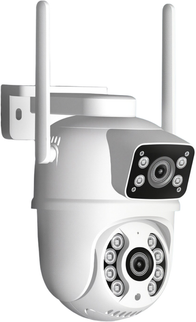 NuriCam CCTV 1080p고화소 실내외 겸용 홈캠 주차장 마당 보안 카메라 듀얼 카메라, 1개, CS201-BO