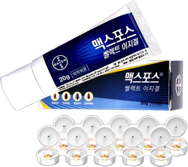 맥스포스 셀렉트이지겔 20g+먹이캡 10개 바퀴약, 1세트, 20g