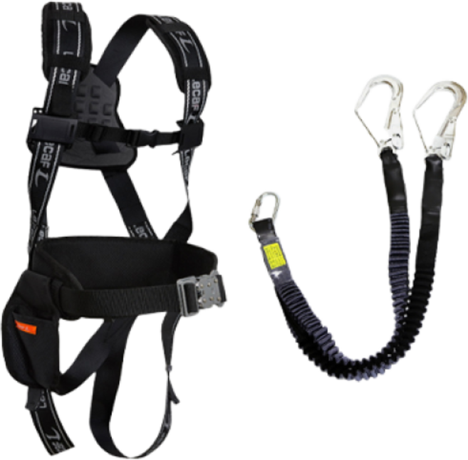 르카프 세이프티 전체식 안전벨트 안전그네 더블엘라 KCS 안전인증필, 1개, 블랙