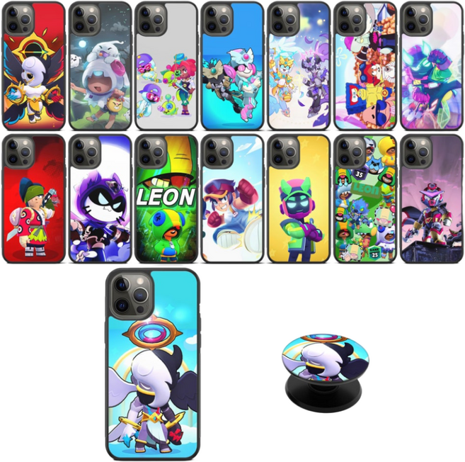 브롤스타즈 다크엔젤케이스+스마트톡 갤럭시A12 A14 A15 A16 A21S A22 A23 A24