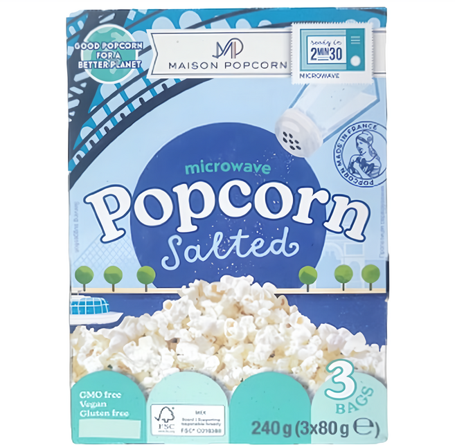 메종팝콘 전자렌지용 솔티드 팝콘, 240g, 1개