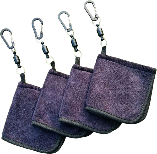 4겹미니 블랙 골프수건걸이식 볼 타올 4개, 1개