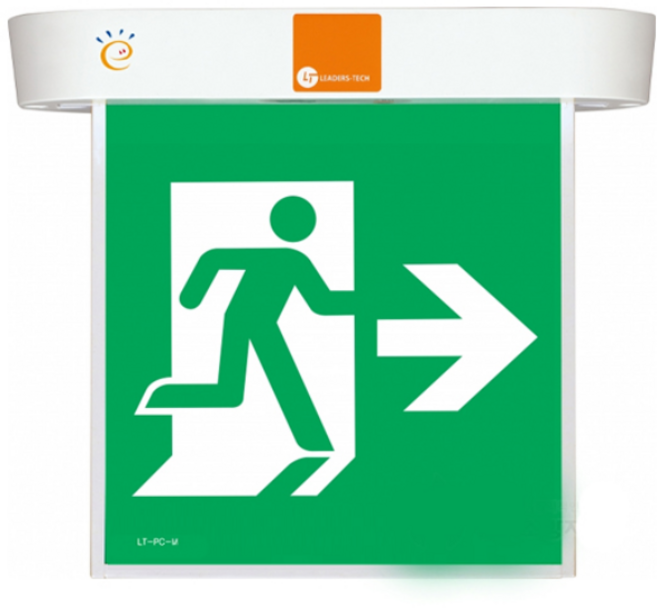 한국소방자재 피난구유도등 중형 천정형 리더스테크, 1개