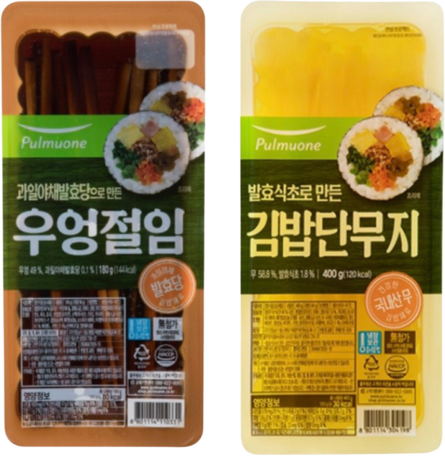 풀무원 김밥단무지 400g 1개+우엉절임 180g 1개, 1개