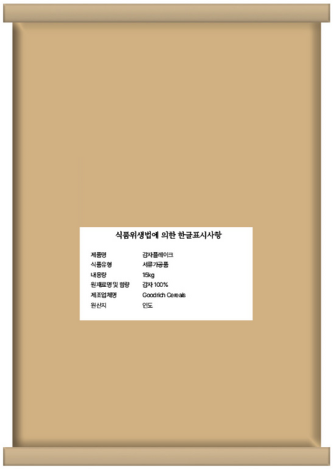 새롬푸드 감자후레이크 감자플레이크, 1개, 15kg
