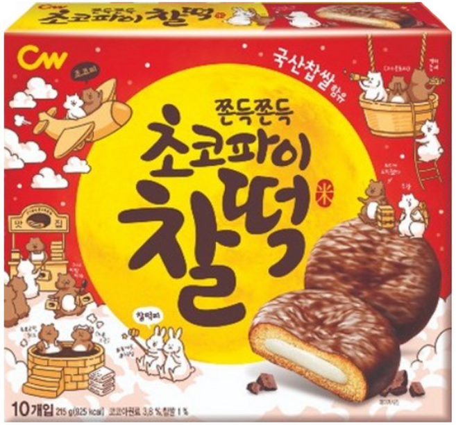 청우 찰떡초코파이 258g, 215g, 8개