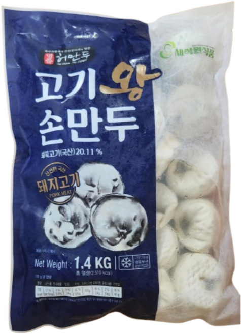 허만두 고기 왕만두 1박스(1.4kgx6봉), 6개, 1.4kg