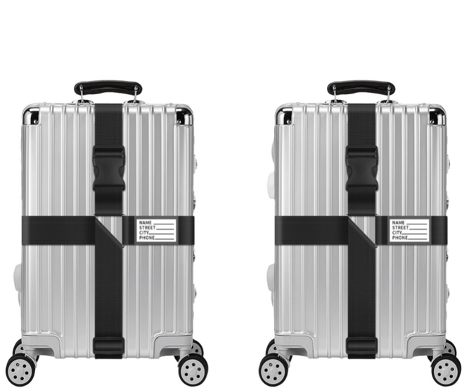 [네임택 무료증정] LIVORA 캐리어 십자밸트 잠금 스트랩 2P