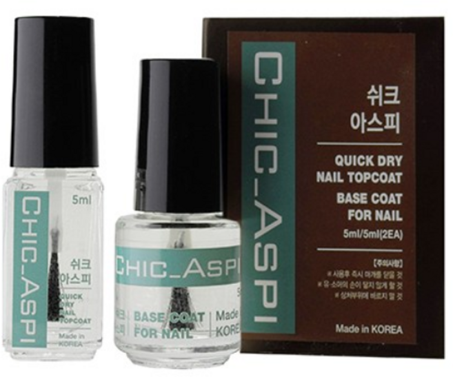 CHIC_ASPI 쉬크아스피 스폐샬 베이스코트 와 탑코트 듀오, 1개, 5ml
