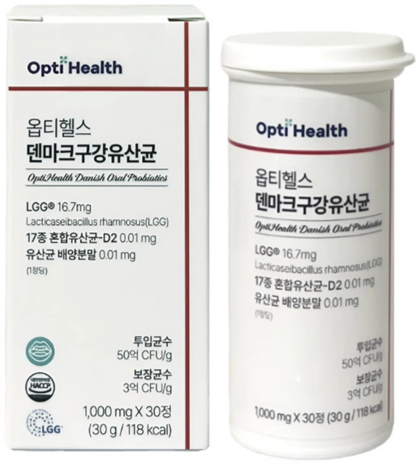 옵티헬스 덴마크 구강 유산균, 1개, 30정 - 쿠팡