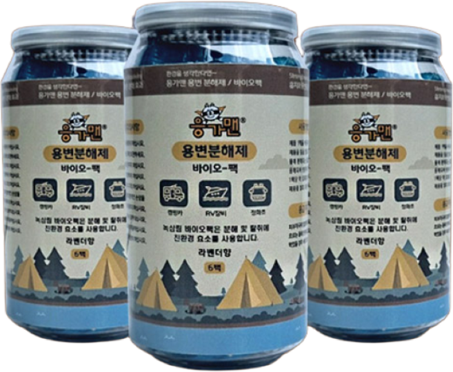 [정품] 응가맨 포타포티 용변분해제 캠핑용변기용 캠핑카 똥약, 1세트, 6단