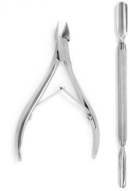 리얼피키 큐티클 니퍼 + 푸셔 라운드 타입 세트, 1세트