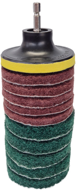 욕실 드릴 청소솔 3인치 원형 수세미 10P 백업패드, 1개, 1개