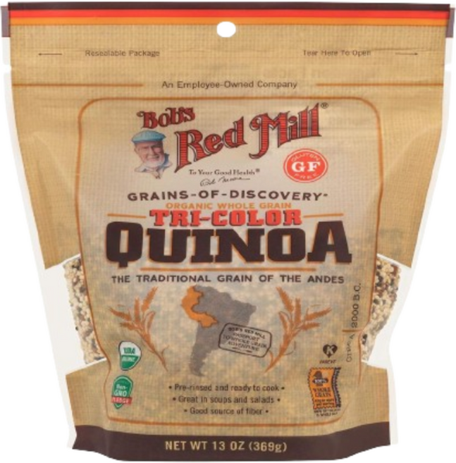 Bob's Red Mill 자연주의 홀 그레인 트라이 컬러 퀴노아 밥스 레드 밀 1개 1팩