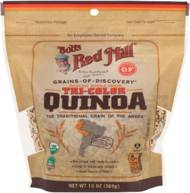 Bob's Red Mill 자연주의 홀 그레인 트라이 컬러 퀴노아 밥스 레드 밀 1개 1팩 - 쿠팡