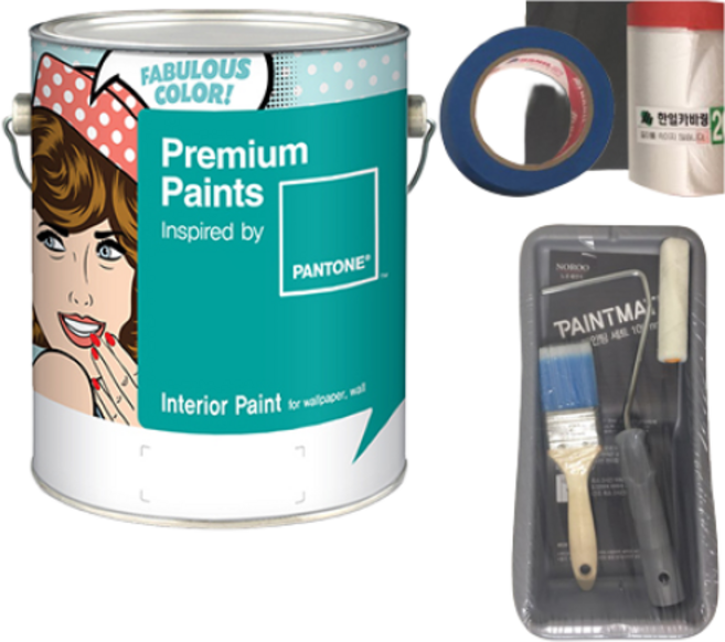 노루페인트 프리미엄 팬톤페인트 인테리어 1L 풀세트, 무광 White