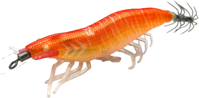 FST 25년 우마이 리얼 새우에기 60mm 전체uv+야광 애기 축광 실리콘 다리 완벽수평 침강 쉬림프 에기 갑오징어 쭈꾸미 한치에기, 3개, 5g, 09번 연어