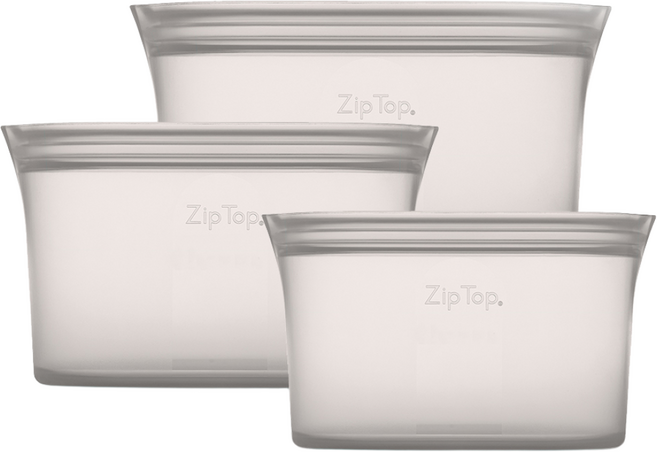 집탑 Zip Top 실리콘 지퍼백 디쉬 3p세트 (스몰+미디움+라지)
