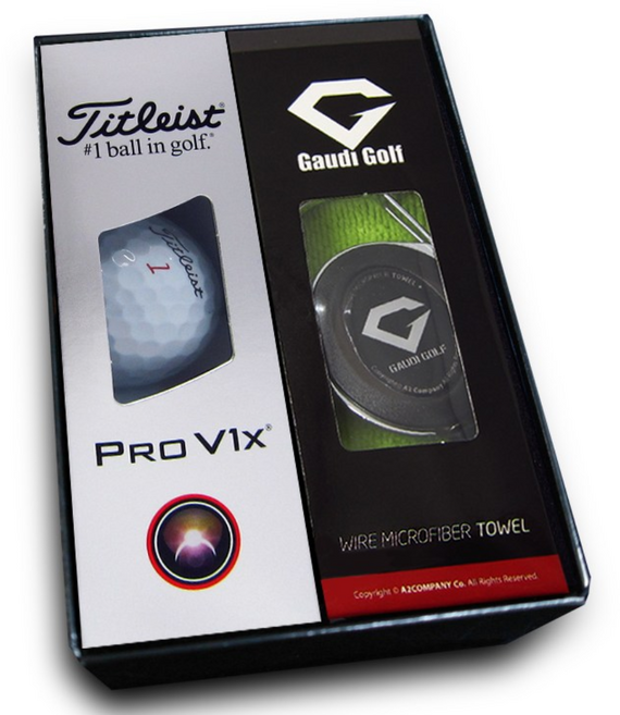 타이틀리스트 PRO V1 X 신형 3구 골프타월 홀인원기념품, 3개입