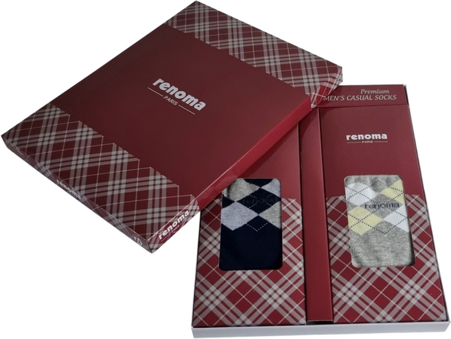 레노마 양말선물세트 답례품 선물용 남성 여성 2족 정장 양말세트