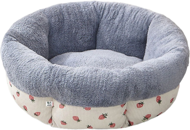 믹스MICS 사계절 반려동물 칠각형 컵케이크 논슬립 방석 쿠션 펫하우스 미끄럼 방지 펫방석 강아지 고양이 극세사 강아지집 고양이집 애견 애묘 개집, 1개, 클래식 그레이
