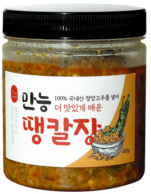 고레시피 만능 땡칼장 국내산 땡초비빔된장 땡초된장, 3개, 400g
