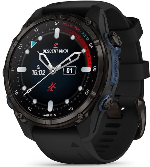 Garmin Descent™ Mk3i 다이브 컴퓨터 및 멀티스포츠 GPS 스마트워치 에어 통합 블랙, Garmin Descent™ Mk3i, 다이브 컴퓨터, 1개