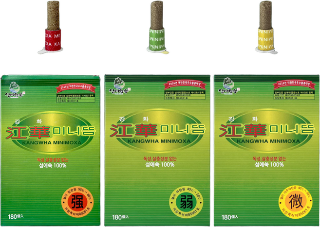 이화당 강화미니뜸 국내산 강화 쑥 미니뜸 1박스(180개입) 사자발 약쑥 쑥뜸, 강화 미니뜸(미)