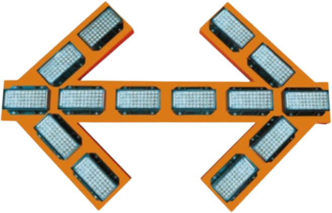 그린존 차량용싸인보드 공사차량 안전표지판 좌우화살표 위험경고등, 노란색, 1, 1개