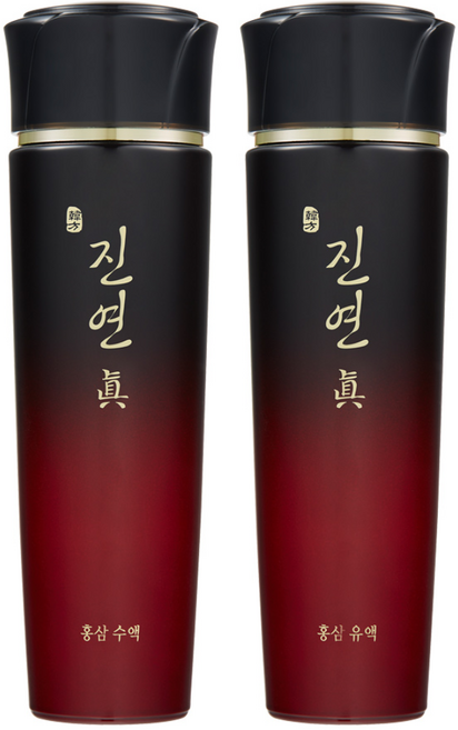 [한방보습탄력/2종]코리아나 진연진 홍삼 수액+유액+쇼핑백, 1세트