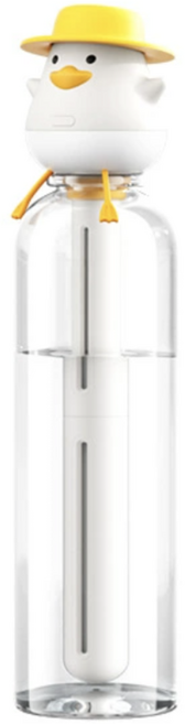 미니 휴대용 작은 멍뭉덕 오리 물병형 가습기, 화이트