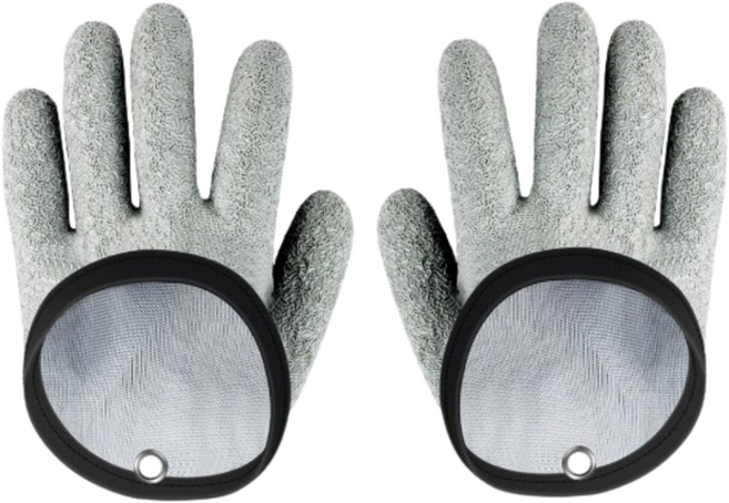 BLK 양손 물고기 잡는 장갑 피싱 그립 집게 고기잡이, 1개