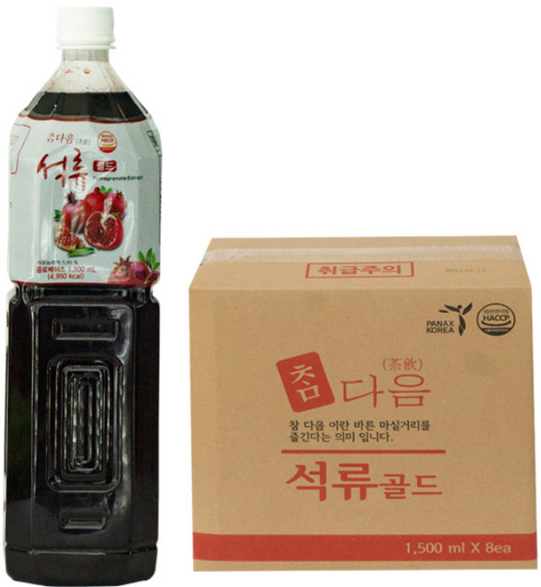 파낙스 참다음 석류 골드 음료베이스, 1.5L, 8개