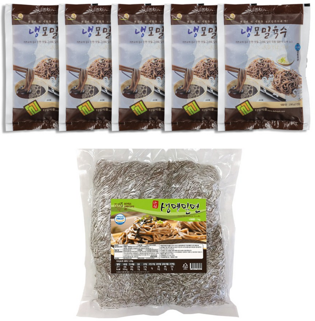 다림식품 일본 정통식 모밀소바 5인분(면+육수), 2세트, 2kg