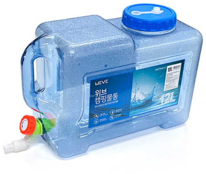 청소앤 핸디형 캠핑물통 22L 차박 생수통 워터저그, 캠핑물통 12L, 1개