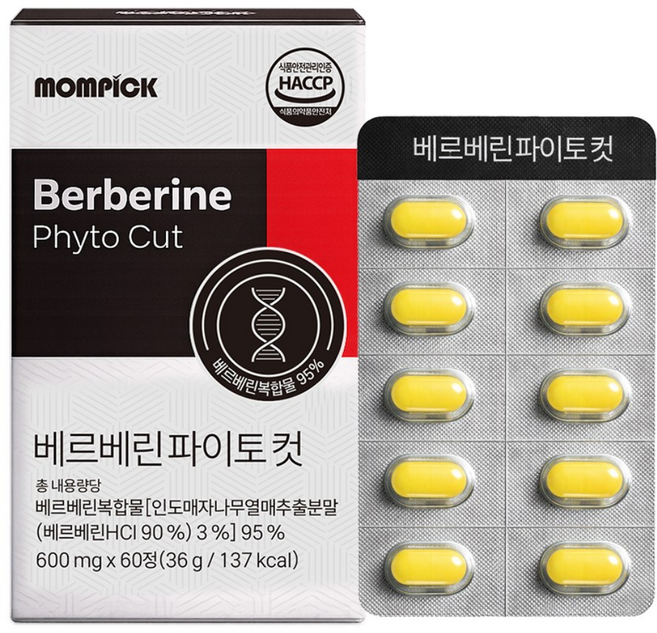 맘픽 베르베린 식약청인증 추천 HACCP 파이토, 1개, 60회분