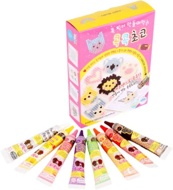 콕콕초코 01 애니멀 120g + 데코펜 8종 세트, 1세트