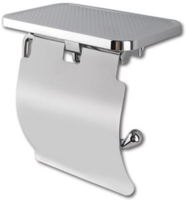 화장실 휴지걸이 스마트폰 거치 선반대 / 화장지 걸이 욕실 휴대폰 선반 거치대 핸드폰 홀더 인테리어 악세사리 부속자재, 1개, 실버