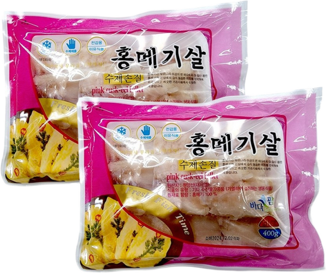 동태전 동태포 홍메기살 400g 2봉 가시제거 순살생산 제수용 수제 전감용 코스트코생선
