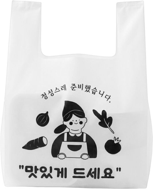 삼성비닐산업 배달봉투 인쇄 소 중 대, 300개, 35L
