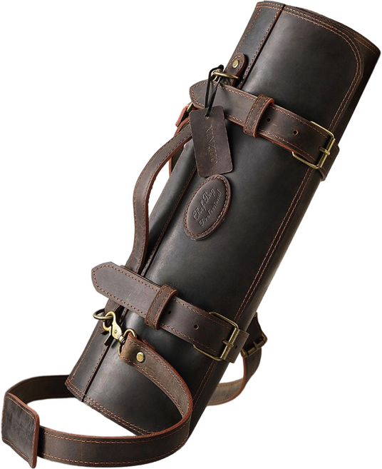 신주오 말가죽 쉐프 칼가방 칼 보관함 출장 가방 캠핑 셰프 가죽 휴대용 케이스, 1개