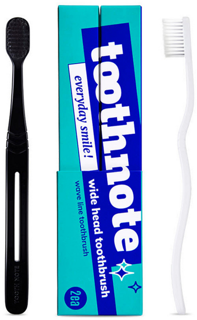 투스노트 초미세모 6열 광폭헤드 스퀴저 칫솔, 2개입, 1세트