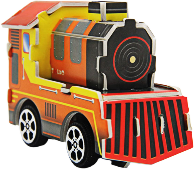 풀백 자동차 종이 입체 퍼즐 조립 3D 모형, 6.기차, 1개