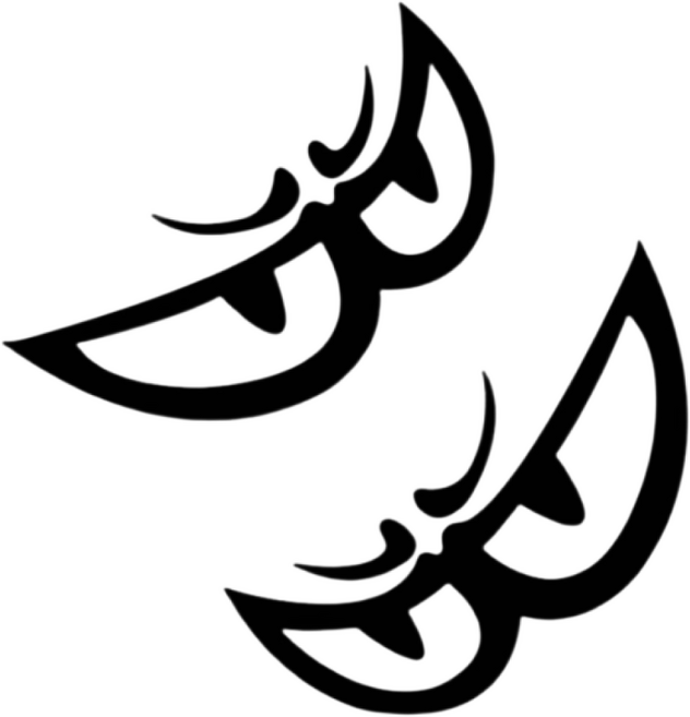 티와이 베릭 스티커 자전거 오토바이 포인트 데칼 M (12*5.7cm), 1세트, 블랙