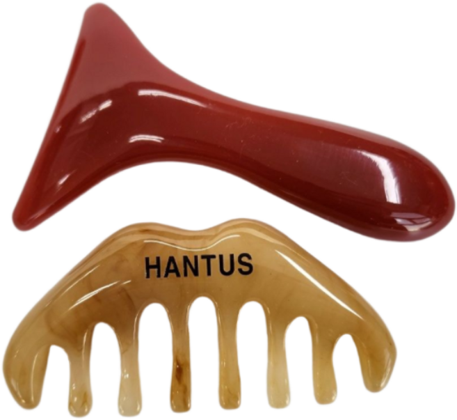 한투스 두피괄사 얼굴 바디 괄사 마사지기 AF700, A형(크라운)+B형(패들), 1세트