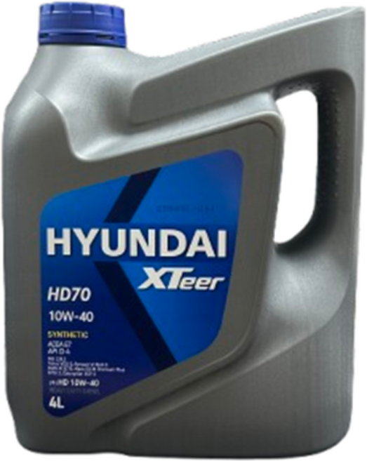 현대 엑스티어 XTEER HD70 10W40 엔진오일 대형상용디젤 4L, 1개
