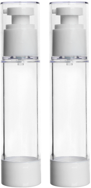 리피트인 펌프형 화장품용기 로션 크림 에센스 공병 진공 50ml, 2개, 투명