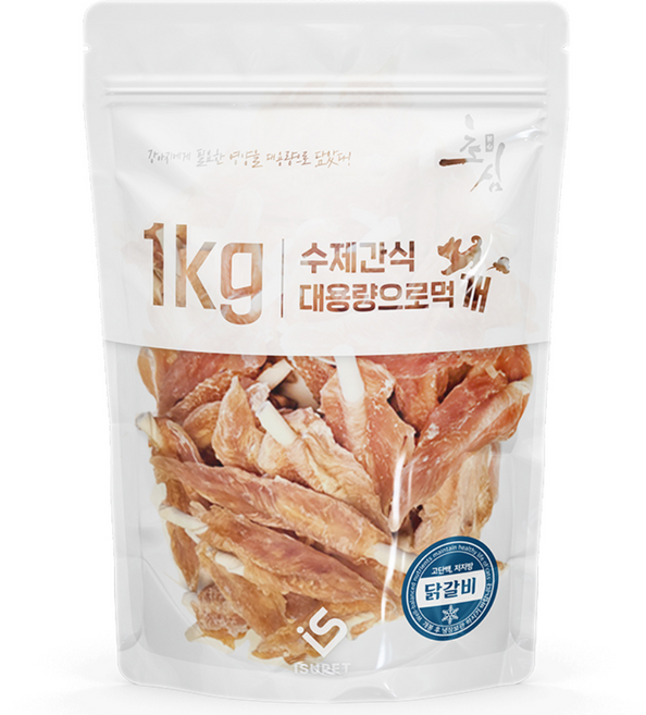 초심 대용량으로 먹개 수제 건조간식, 1개, 1kg, 닭갈비