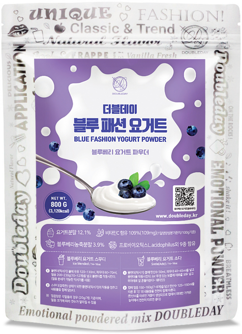 더블데이 블루패션 요거트파우더, 1개, 800g