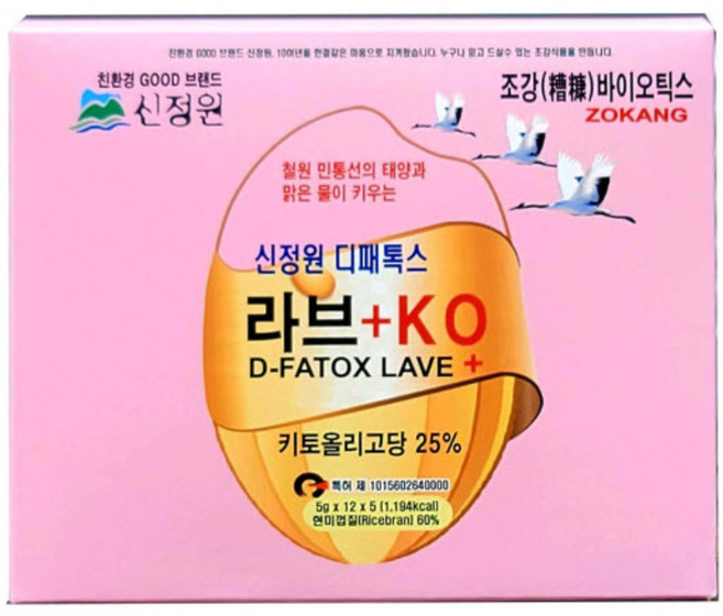 조강식품 신정원 디패톡스 라브플러스 KO 스틱 5g 60포, 1개